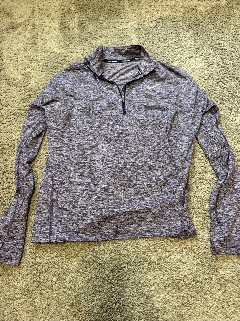Nike Heathered Purple 1/4 Zip Pullover
